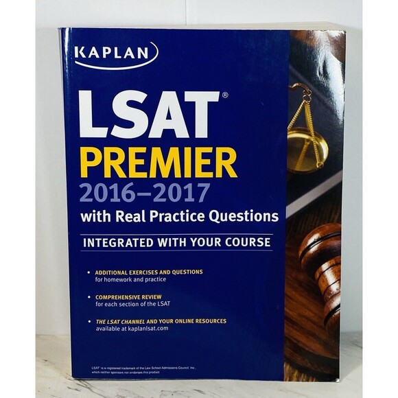 Kaplan LSAT Premier 2016-2017 with real practice questions, book only - Picture 1 of 7